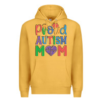 Mustard Proud Autism Mom Premium Hoodie - CowhideDigitalArt