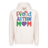 Pale Pink Proud Autism Mom Premium Hoodie - CowhideDigitalArt