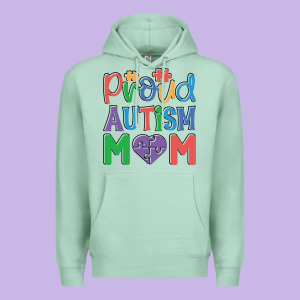 Proud Autism Mom Premium Hoodie Designed By Cowhidedigitalart
