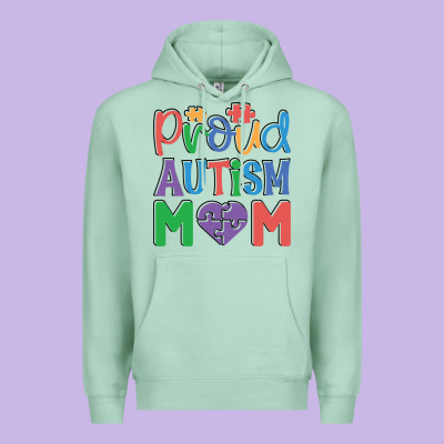 Proud Autism Mom Premium Hoodie Designed By Cowhidedigitalart