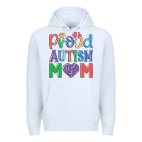 White Proud Autism Mom Premium Hoodie - CowhideDigitalArt
