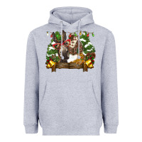 Heather Grey christmas donkey candy house Heavyweight Hoodie - BarkalooDesign