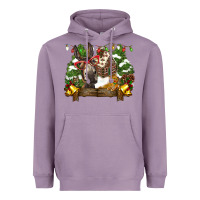 Lavender christmas donkey candy house Heavyweight Hoodie - BarkalooDesign