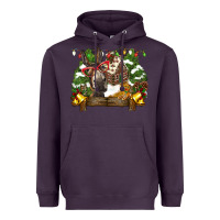 Plum christmas donkey candy house Heavyweight Hoodie - BarkalooDesign