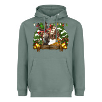 Sage christmas donkey candy house Heavyweight Hoodie - BarkalooDesign