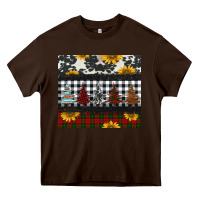 Chocolate Brown christmas trees and sunflowers Heavy Core Tee - Jasminsmagicworld