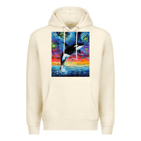 Sandshell Orca Killer Whale Starry Night Colorful Ocean Art By Aja Premium Hoodie - trangStudio