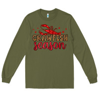 Army Green crawfish season Long Sleeve Tee - OliviaCreatesArt
