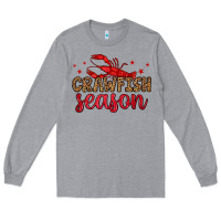 Heather Grey crawfish season Long Sleeve Tee - OliviaCreatesArt