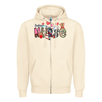 Sandshell Nurse Valentines Day Zipper Hoodie - CowhideDigitalArt