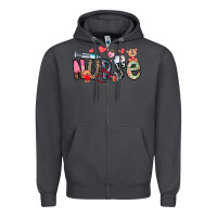Smoke Nurse Valentines Day Zipper Hoodie - CowhideDigitalArt