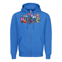 True Royal Nurse Valentines Day Zipper Hoodie - CowhideDigitalArt