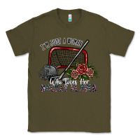 Army Green i'm just a woman who loves her hockey player Classic Tee - SublimationCraftShop