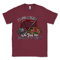Burgundy i'm just a woman who loves her hockey player Classic Tee - SublimationCraftShop