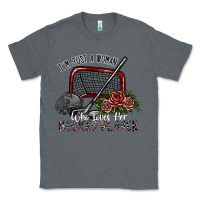 Charcoal Heather i'm just a woman who loves her hockey player Classic Tee - SublimationCraftShop