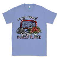 Colony Blue i'm just a woman who loves her hockey player Classic Tee - SublimationCraftShop