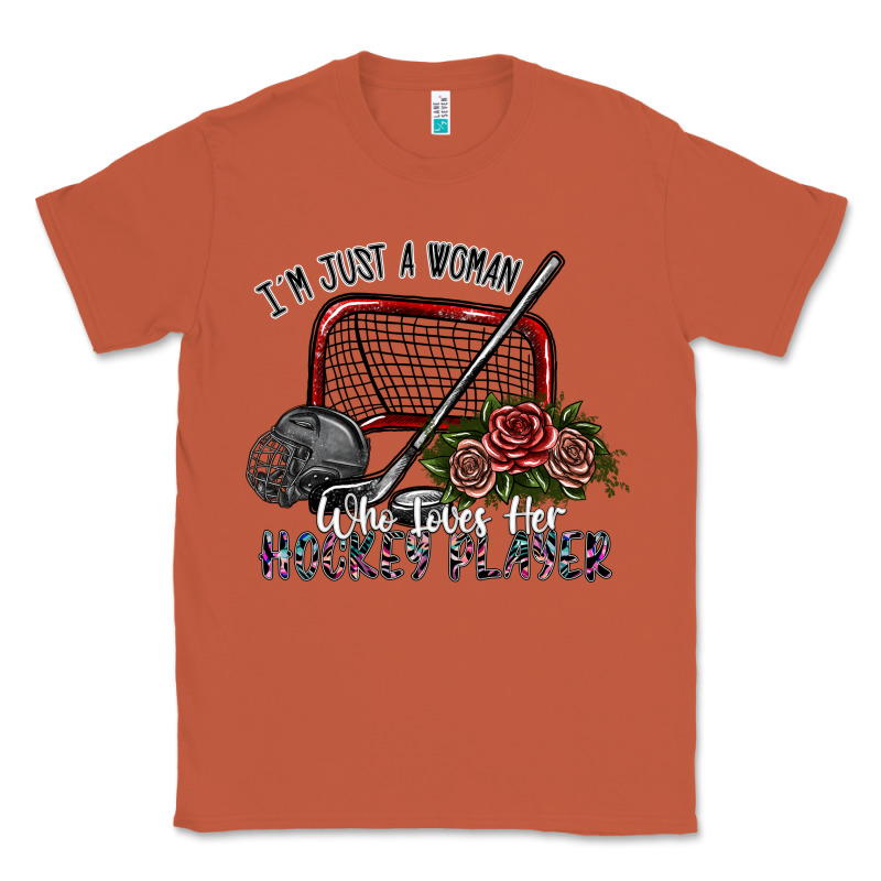 I'm Just A Woman Who Loves Her Hockey Player Classic Tee by SublimationCraftShop | Teevron