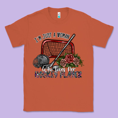 I'm Just A Woman Who Loves Her Hockey Player Classic Tee Designed By Sublimationcraftshop
