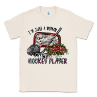 Natural i'm just a woman who loves her hockey player Classic Tee - SublimationCraftShop