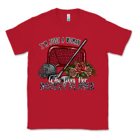 Red i'm just a woman who loves her hockey player Classic Tee - SublimationCraftShop