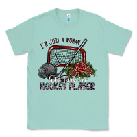 Seafoam i'm just a woman who loves her hockey player Classic Tee - SublimationCraftShop