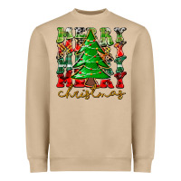 Mushroom Merry Christmas Tree Heavyweight Sweatshirt - CowhideDigitalArt