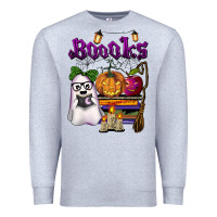 Heather Grey boooks Premium Sweatshirt - BarkalooDesign