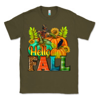 Army Green Hello Fall Classic Tee - NancyCooperArtShop