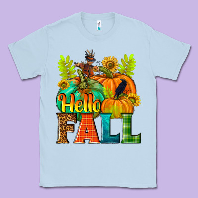 Hello Fall Classic Tee Designed By Nancycooperartshop