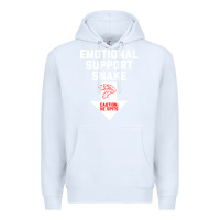 White Mens Crude Humor Inappropriate Emotional Support Snake Halloween Premium Hoodie - trangStudio