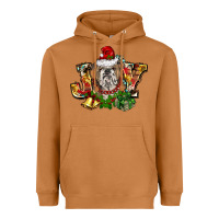 Meerkat Christmas joy english bulldog Heavyweight Hoodie - BarkalooDesign