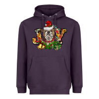 Plum Christmas joy english bulldog Heavyweight Hoodie - BarkalooDesign