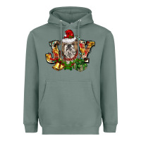 Sage Christmas joy english bulldog Heavyweight Hoodie - BarkalooDesign