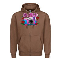 Chestnut Oh Snap Zipper Hoodie - CowhideDigitalArt