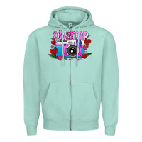 Seafoam Oh Snap Zipper Hoodie - CowhideDigitalArt