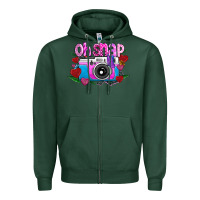 Sports Green Oh Snap Zipper Hoodie - CowhideDigitalArt