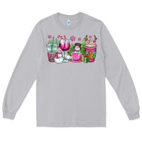 Moon Dust pink christmas snowman coffee cups Long Sleeve Tee - OliviaCreatesArt