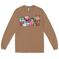 Toasted Coconut pink christmas snowman coffee cups Long Sleeve Tee - OliviaCreatesArt