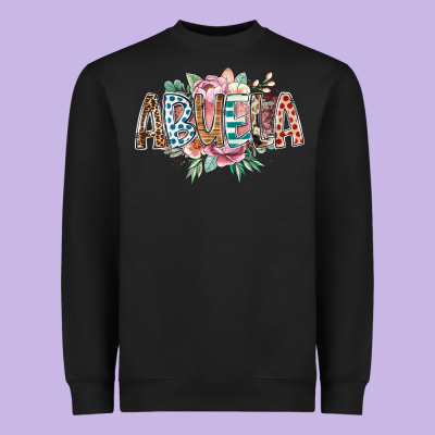 Abuela Flowers Heavyweight Sweatshirt Designed By Racoondesign