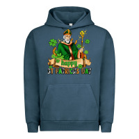 Pigment Midnight Navy happy st patricks day with st patricks Urban Hoodie - AdoDesignShop