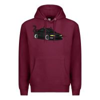 Burgundy spooky halloween jdm s14 silvia 240sx black cat illustrated t shirt Premium Hoodie - trangStudio