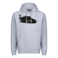Heather Grey spooky halloween jdm s14 silvia 240sx black cat illustrated t shirt Premium Hoodie - trangStudio