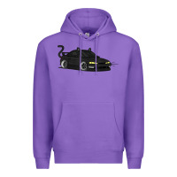 Purple spooky halloween jdm s14 silvia 240sx black cat illustrated t shirt Premium Hoodie - trangStudio