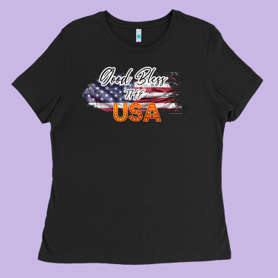 God Bless The Usa Ladies Tee Designed By Bettercallsaul
