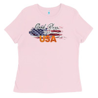 Bubblegum Pink God Bless The USA Ladies Tee - Bettercallsaul
