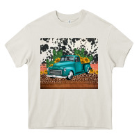 Cream western farm truck cactus and sunflowers Heavy Core Tee - Jasminsmagicworld