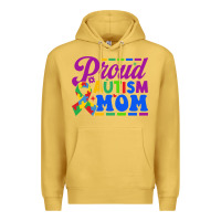 Antique Gold Proud Autism Mom Premium Hoodie - CowhideDigitalArt