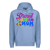 Colony Blue Proud Autism Mom Premium Hoodie - CowhideDigitalArt
