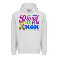 Dove Grey Proud Autism Mom Premium Hoodie - CowhideDigitalArt