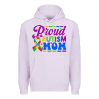 Lilac Proud Autism Mom Premium Hoodie - CowhideDigitalArt